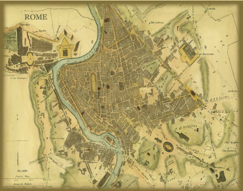 Map of Rome Poster Print - Studio Vision