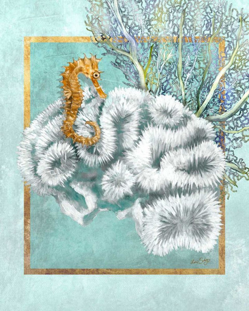 Coral and Seahorse Poster Print - Lori Schory