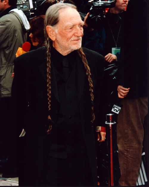 Willie Nelson In Black Suit Photo Print