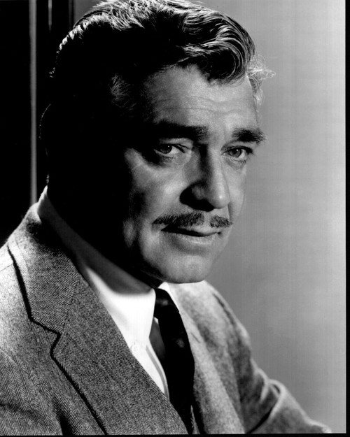 Clark Gable Headshot In Suit And Tie Black And White Photo Print