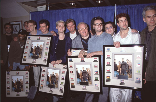 Nsync Holding Frames With Lou Pearlman Photo Print - Item # CPA3764