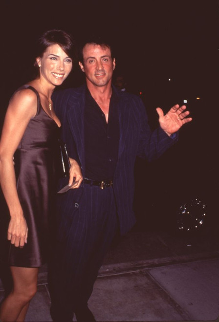 Sylvester Stallone & Jennifer Flavin In Short Silk Dress Sylvester Stallone Birthday Party Photo Print - Item # CPA1317