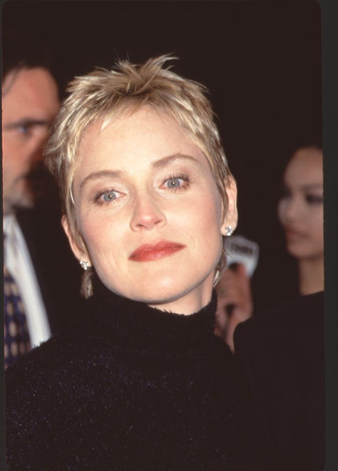 Sharon Stone Close Up In Black Turtleneck At Sphere Premiere Photo Print - Item # CPA3232