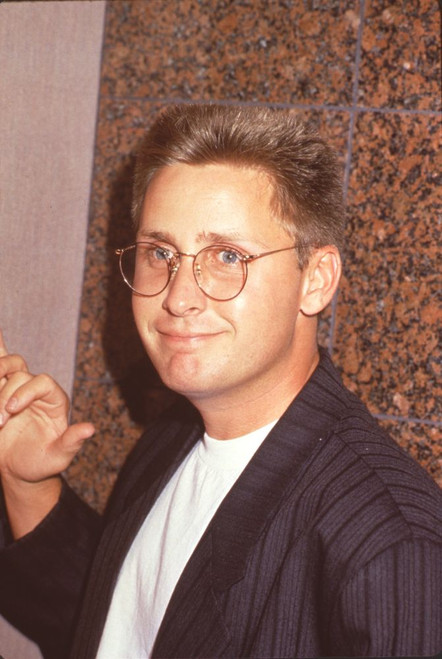 Emilio Estevez In Glasses And Black Striped Jacket Photo Print