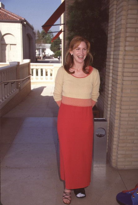 Melissa Gilbert N Red Dress With Tan Sweater Photo Print - Item # CPA2119