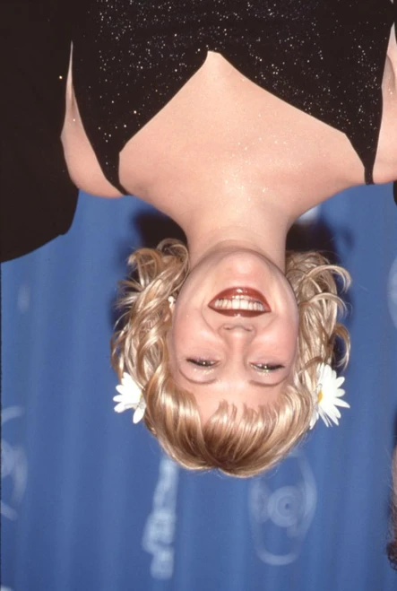 Drew Barrymore Close Up In Black Sparkle Dress With Daisies In Hair At 70Th Academy Awards Photo Print - Item # CPA3751