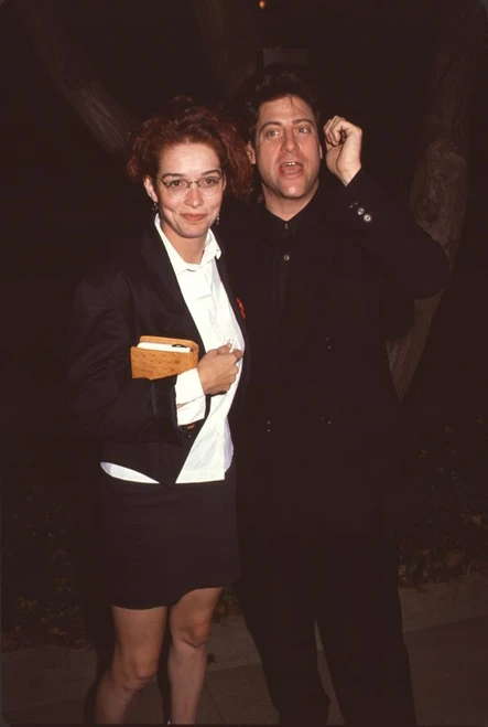Melanie Mayron In Black Skirt Suit With Richard Lewis Photo Print
