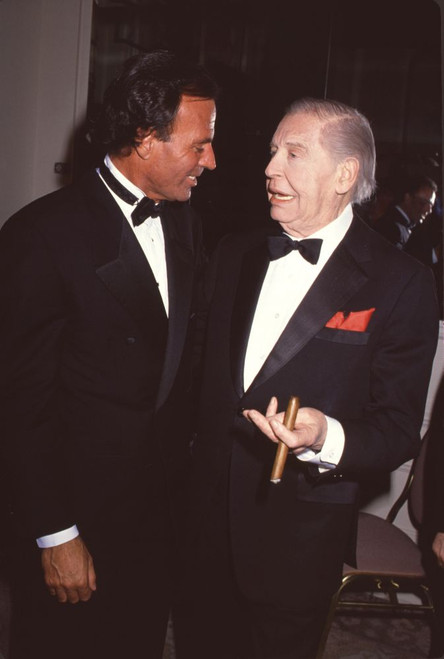 Julio Iglesias Talking To Milton Berle With Cigar Photo Print - Item # CPA1927