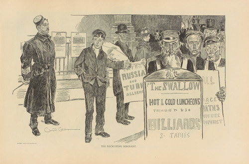 The recruiting sergeant  Poster Print by Charles Dana Gibson