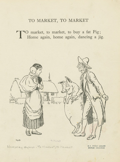 To market, to market 3 Poster Print by Leonard Leslie Brooke