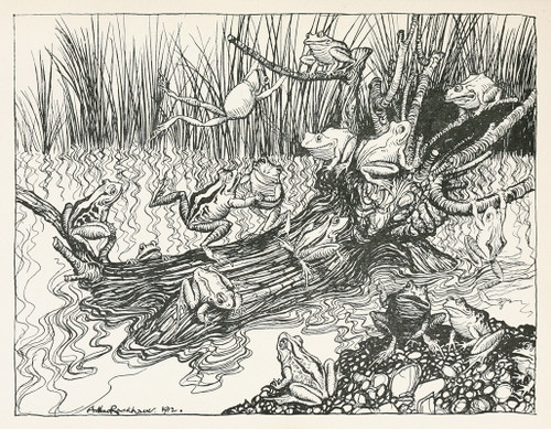 King Log  Poster Print by Arthur Rackham