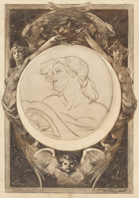 Woman with Lyre  Poster Print by Anonymous