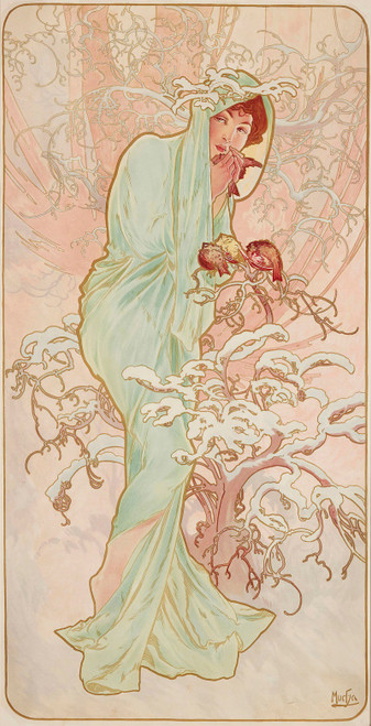 Les Saisons 1  Poster Print by Alphonse Mucha
