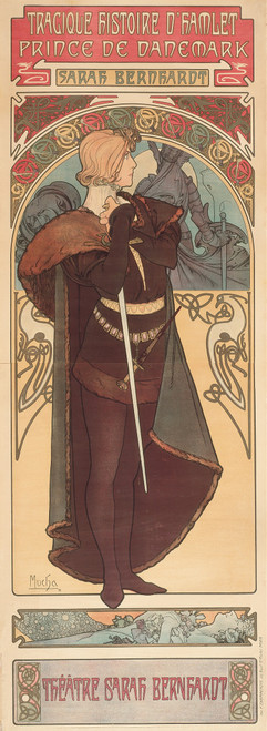 Hamlet  Poster Print by Alphonse Mucha