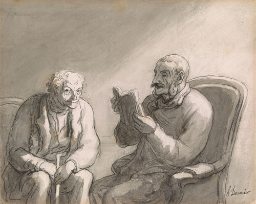 Reading  Poster Print by Honor√É¬© Daumier