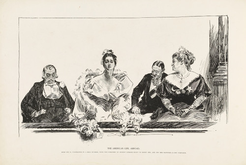 The American Girl Abroad  Poster Print by Charles Dana Gibson