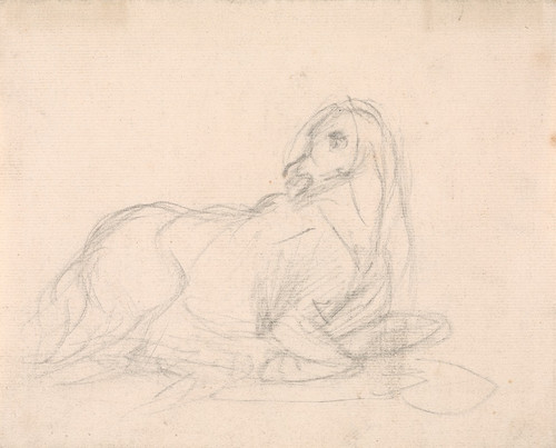 Study of a horse lying down Poster Print by Sawrey Gilpin