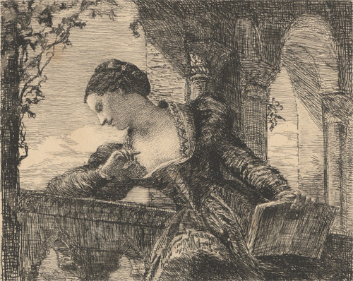 Woman Looking out of Window  Poster Print by James Clarke Hook