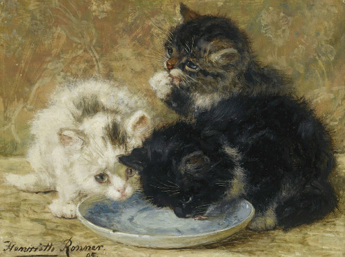 Three kittens  Poster Print by Henri√´tte Ronner-Knip