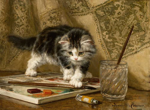 The Young Artist Poster Print by Henri√´tte Ronner-Knip