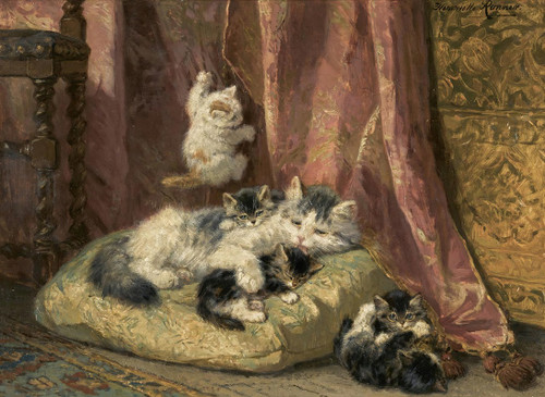 Kittens at Play Poster Print by Henri√É¬´tte Ronner-Knip