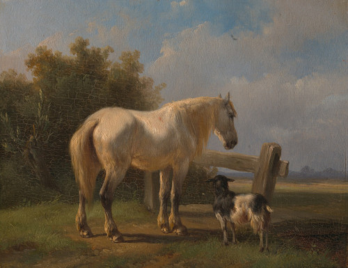 Horse in the meadow  Poster Print by Wouterus Verschuur