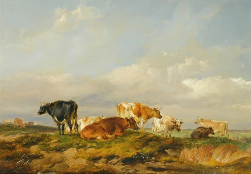 Cattle In A Kent Meadow  Poster Print by Thomas Sidney Cooper