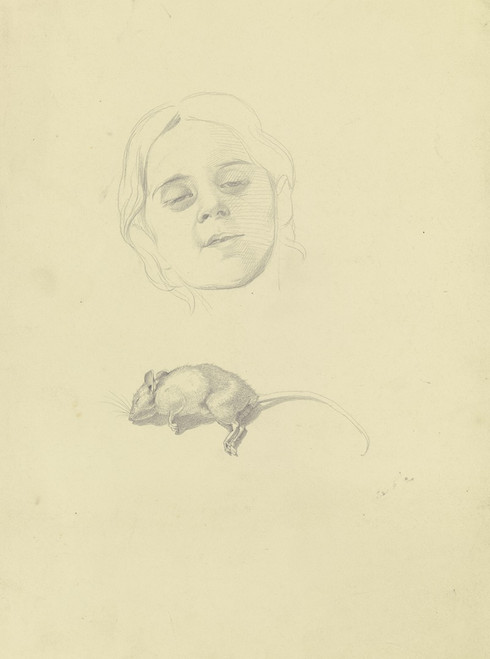 Bildnis eines M√É¬§dchens, darunter eine tote Maus Poster Print by Philipp Winterwerb