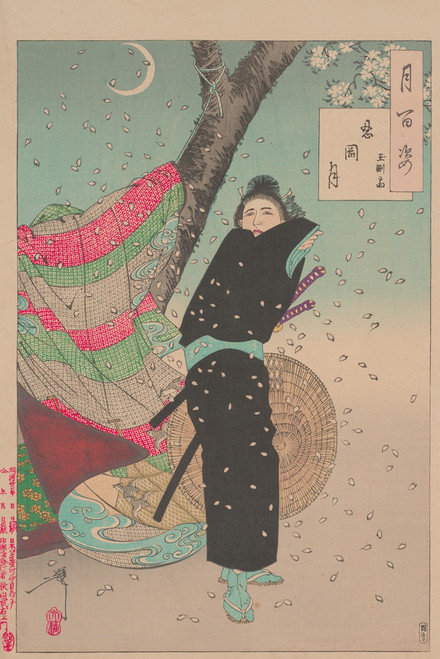 Shinobugaoka moon   Poster Print by Tsukioka Yoshitoshi