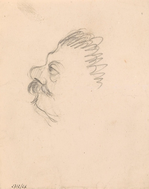 Head of a Man in Profile Poster Print by James Ensor