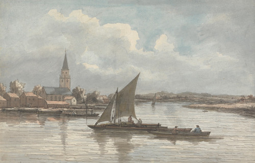 View on the Thames at Batersea Poster Print by William P. Sherlock