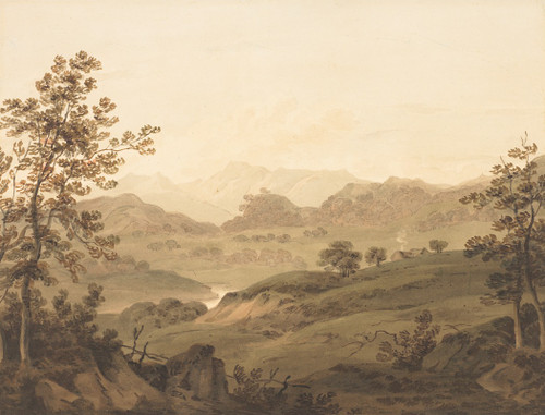 Landscape, North Wales Poster Print by Hugh William Williams