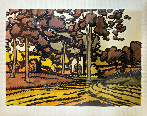 House behind the trees Poster Print by Georges Gaudion