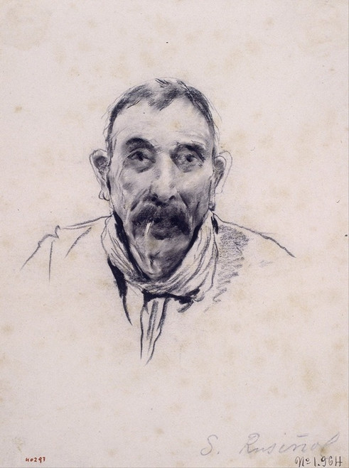 Portrait of a Man  Poster Print by Santiago Rusi√±ol
