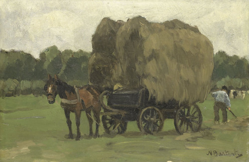 Hay Wagon  Poster Print by Nicolaas Bastert