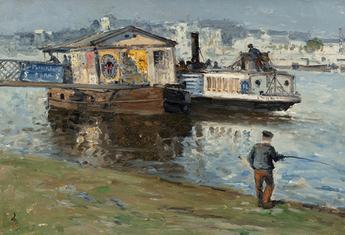 L√¢‚Ç¨‚Ñ¢embarcadere sur la Seine  Poster Print by Frank Myers Boggs