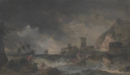 Storm Poster Print by Claude-Joseph Vernet
