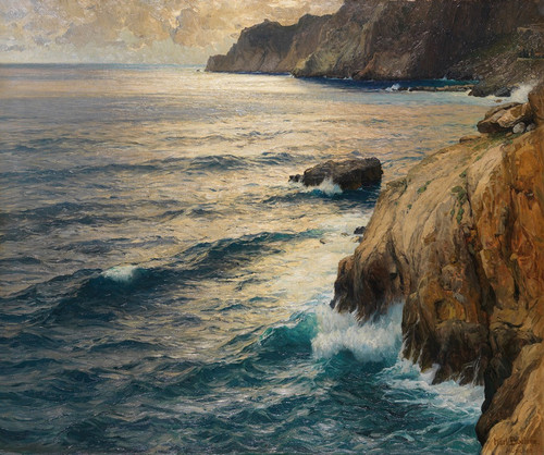 Die Sirenenbucht von Capri  Poster Print by Karl Theodor Boehme