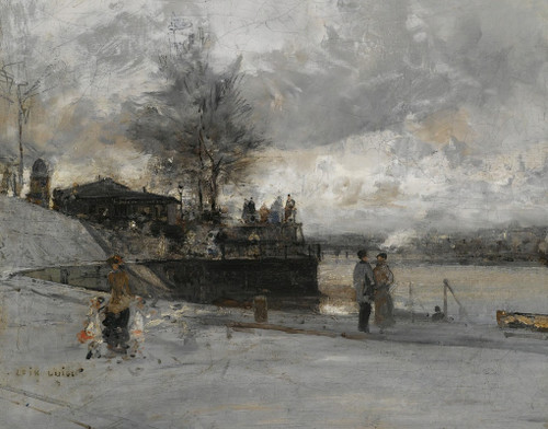 Quai Au Bord De La Seine, Paris Poster Print by Luigi Loir