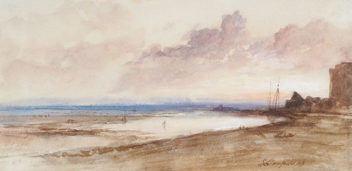 On The Shore, Sunset  Poster Print by Clarkson Stanfield
