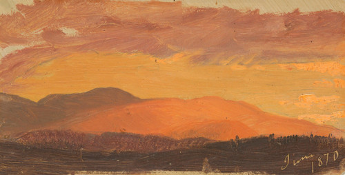 Sunset, Hudson Valley  Poster Print by Frederic Edwin Church