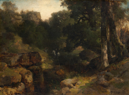 The Dell  Poster Print by Thomas Moran