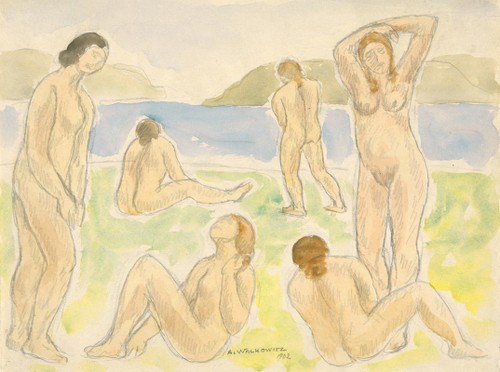Bathers   Poster Print by Abraham Walkowitz