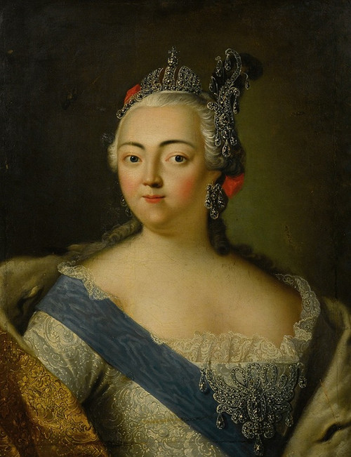 Portrait Of Elizabeth Petrovna  Poster Print by Russian School