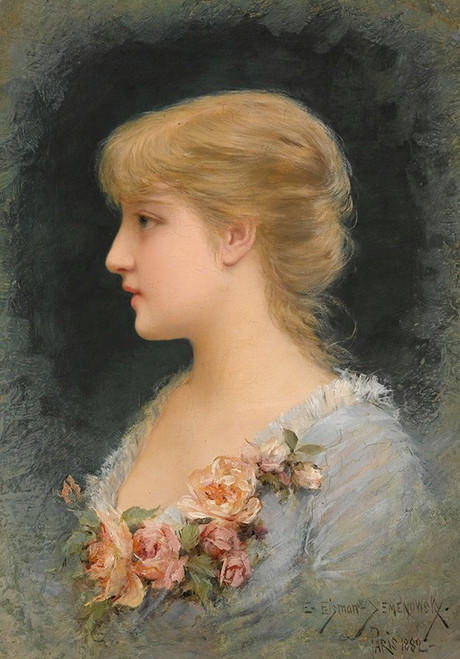 Portrait Of A Girl  Poster Print by Emile Eisman-Semenowsky