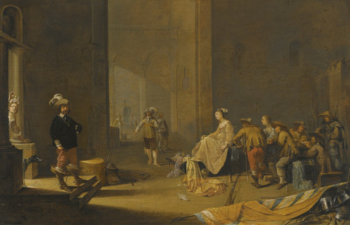 An Interior of a Guardroom Poster Print by Jacob Duck