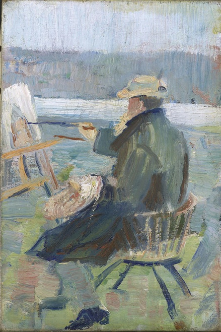 Christian Krohg at the Easel  Poster Print by Oda Krohg