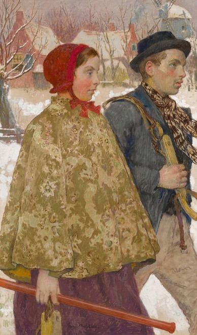 Winter Poster Print by Gari Melchers