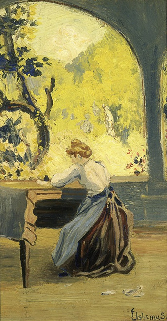 Verandah in Spring Poster Print by Louis Michel Eilshemius
