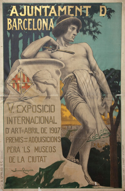 V Exposicio Internacional DŒì√á√ñart. Abril De 1907  Poster Print by Joan Llimona